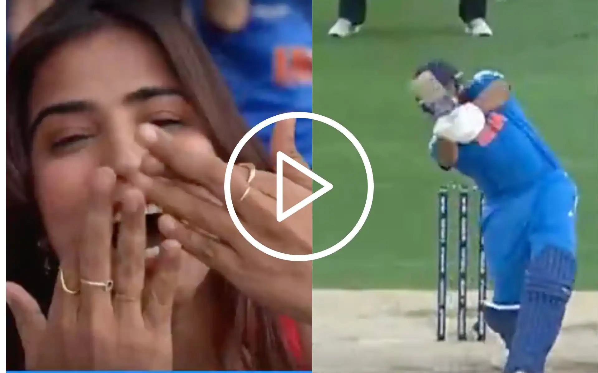 [Watch] Sameeksha Takke Expresses Love For Rohit Sharma With Flying Kiss After His Six